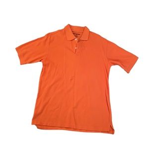 Foot Locker Short Sleeve Polo, Size Mens Medium, Orange, Casual